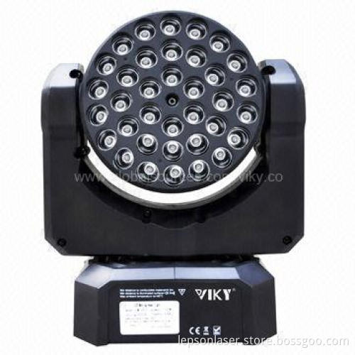 Mini LED Moving Head with Beam Light, 36 x 3W CREE RGB LED, Lightweight